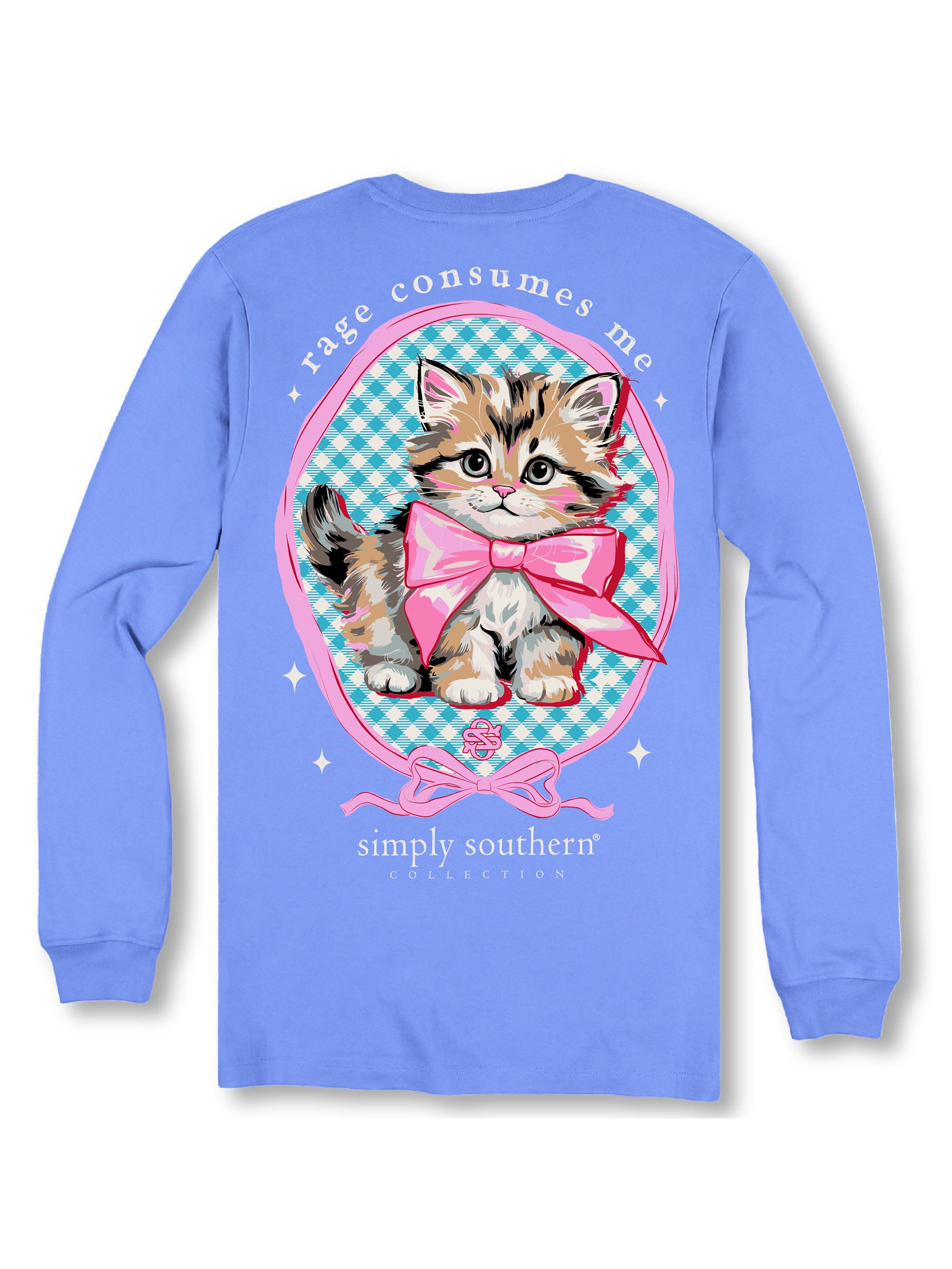 New 2025 Simply Southern Rage Consumes Me Kitten Long Sleeve T-Shirt