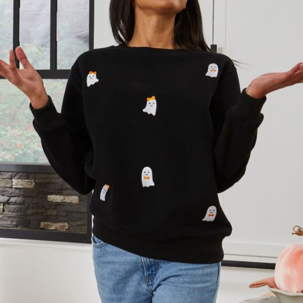 Simply Southern Dilara Ghosts Halloween Crew Sweatshirt