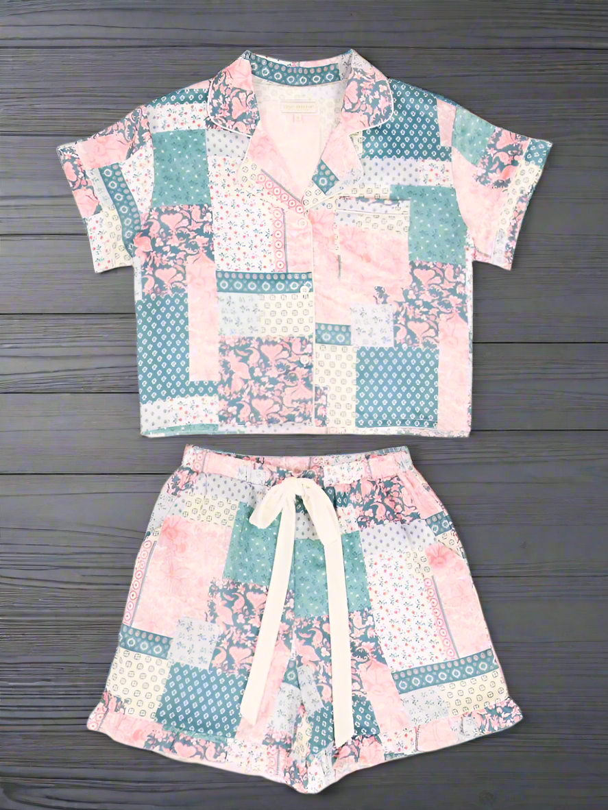 Simply Southern PJ Quilted Pattern Pajama Set