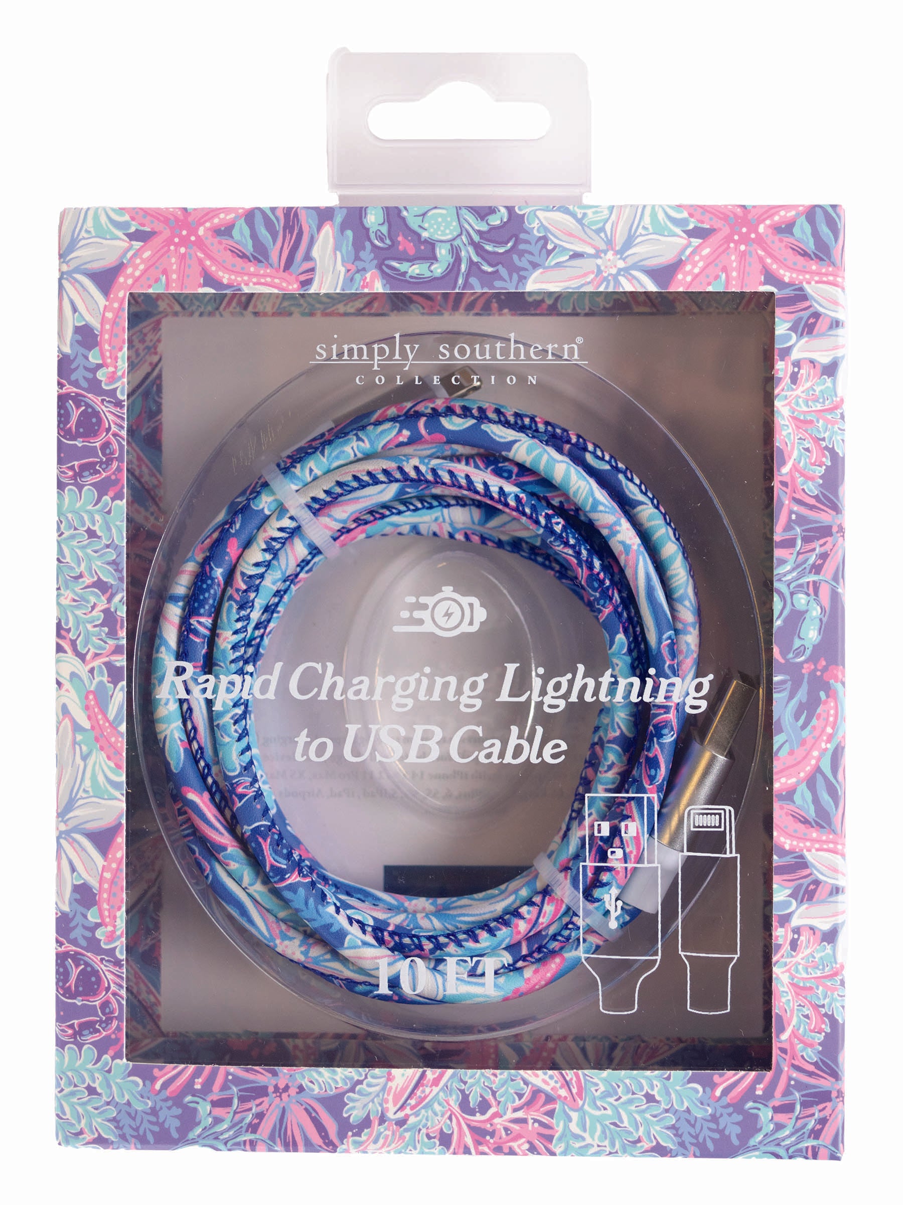 Simply Southern Stylish USB-C or Lightning Charging Cables