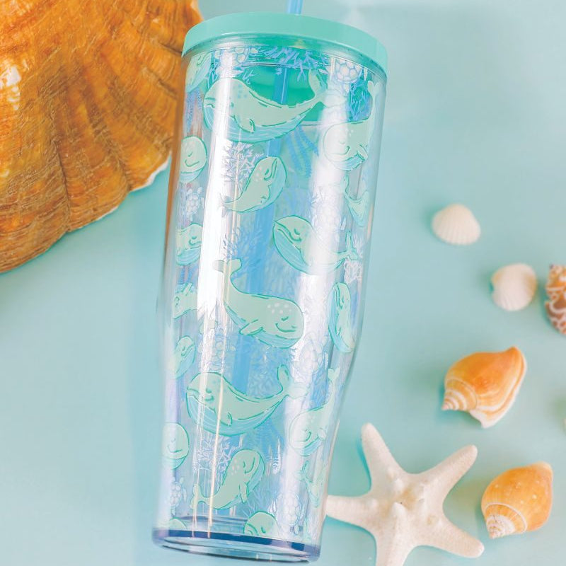 Simply Southern 24oz Clear with Patterned Tumber