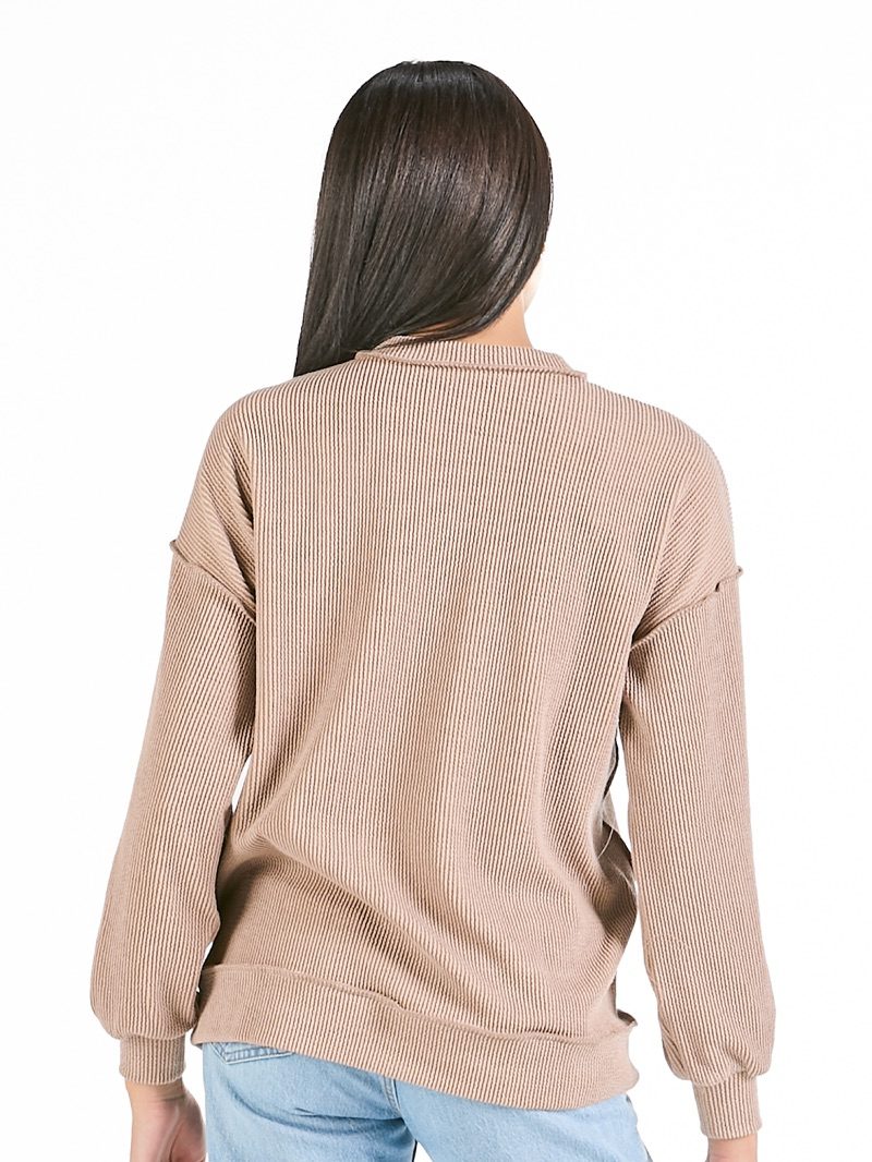 Simply Southern Knit Amber Top In Umber Color