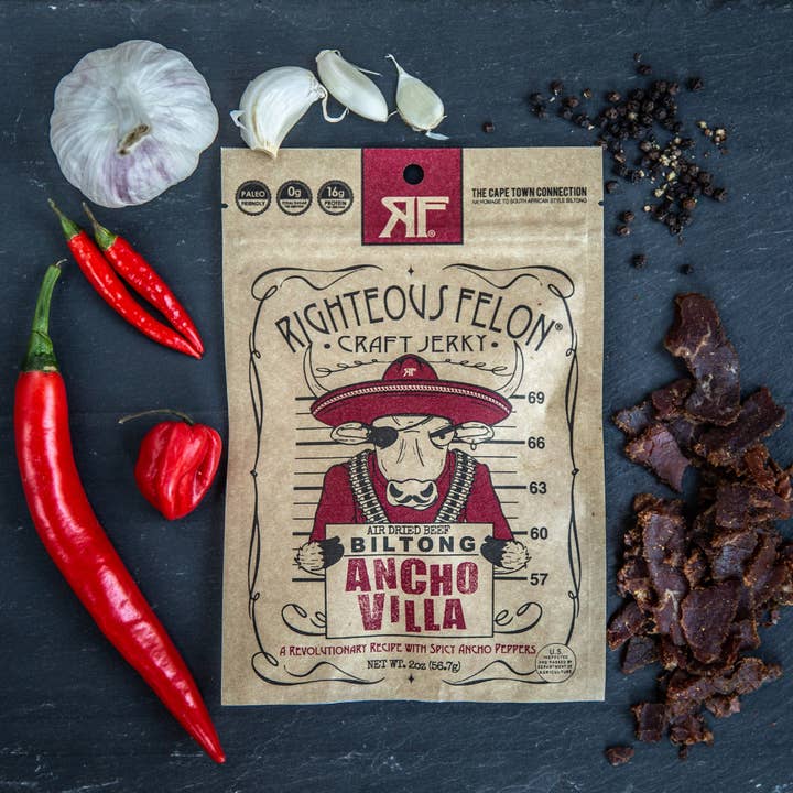 Righteous Felong Ancho Villa Biltong Jerky