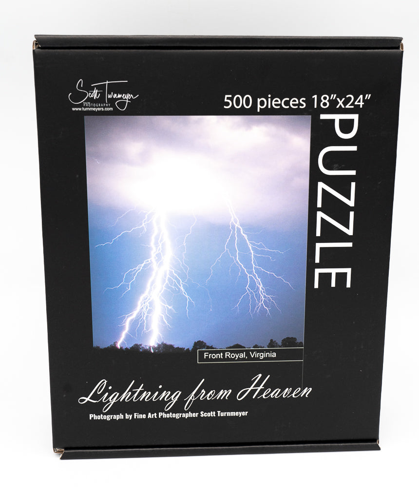 Lightning from Heaven - 500 Piece Nature's Energy Jigsaw Puzzle by Scott Turnmeyer