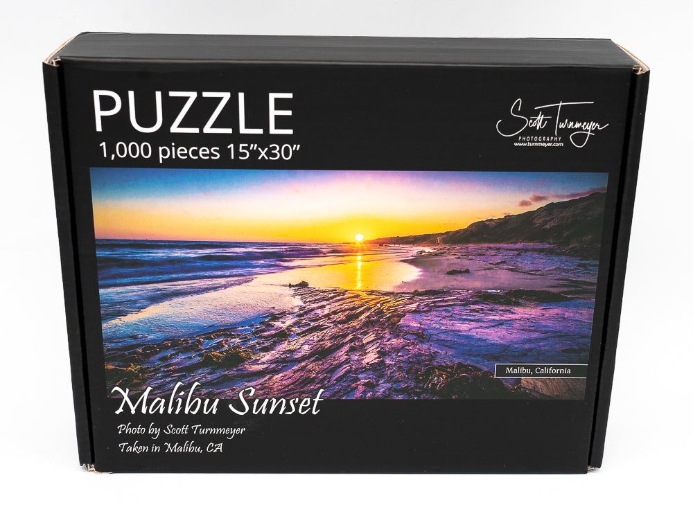 Malibu Sunset Fine Art Photography Jigsaw Puzzle by Scott Turnmeyer