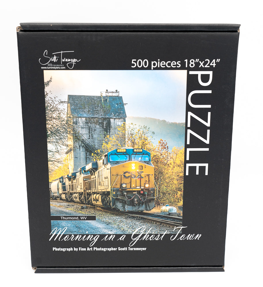 Morning In A Ghost Town - 500 Piece Jigsaw Puzzle by Scott Turnmeyer