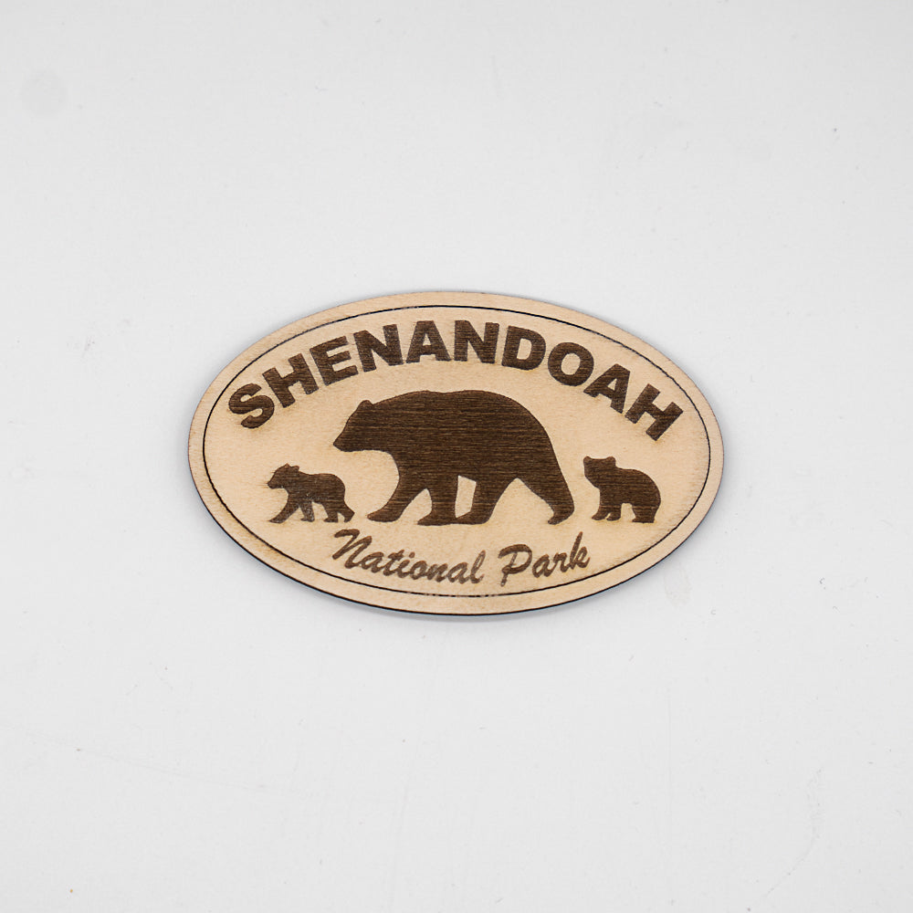 Shenandoah National Park wooden bear magnet souvenir