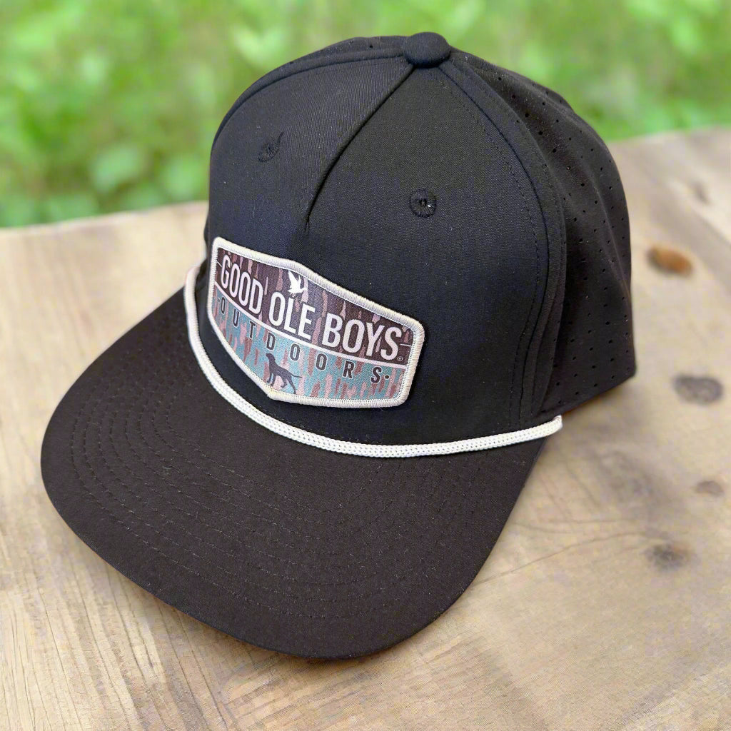 Good Ole Boys Split Logo Adjustable Snap Back Hat With Rope