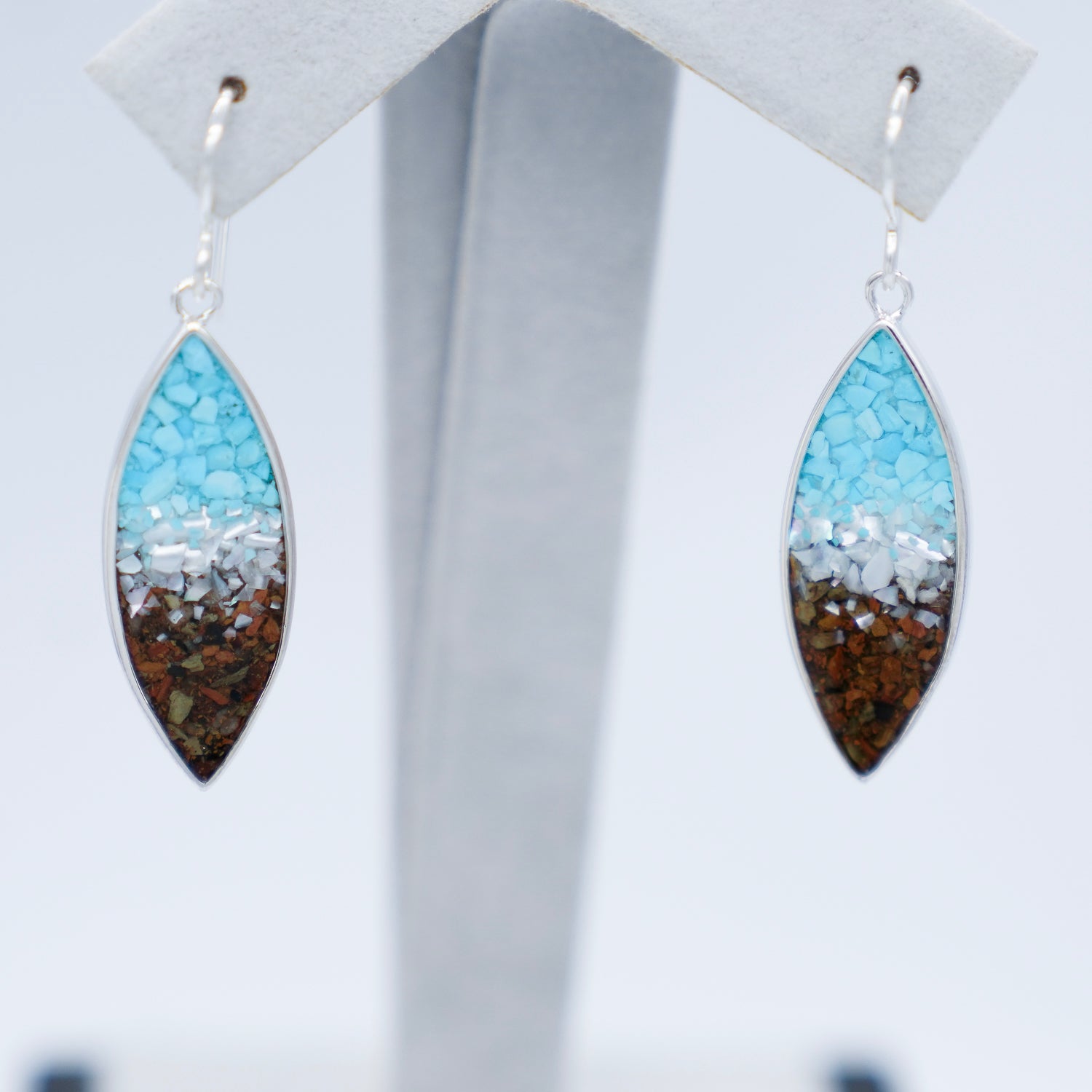 Sterling Silve Marqis Ocean Gradient Earrings