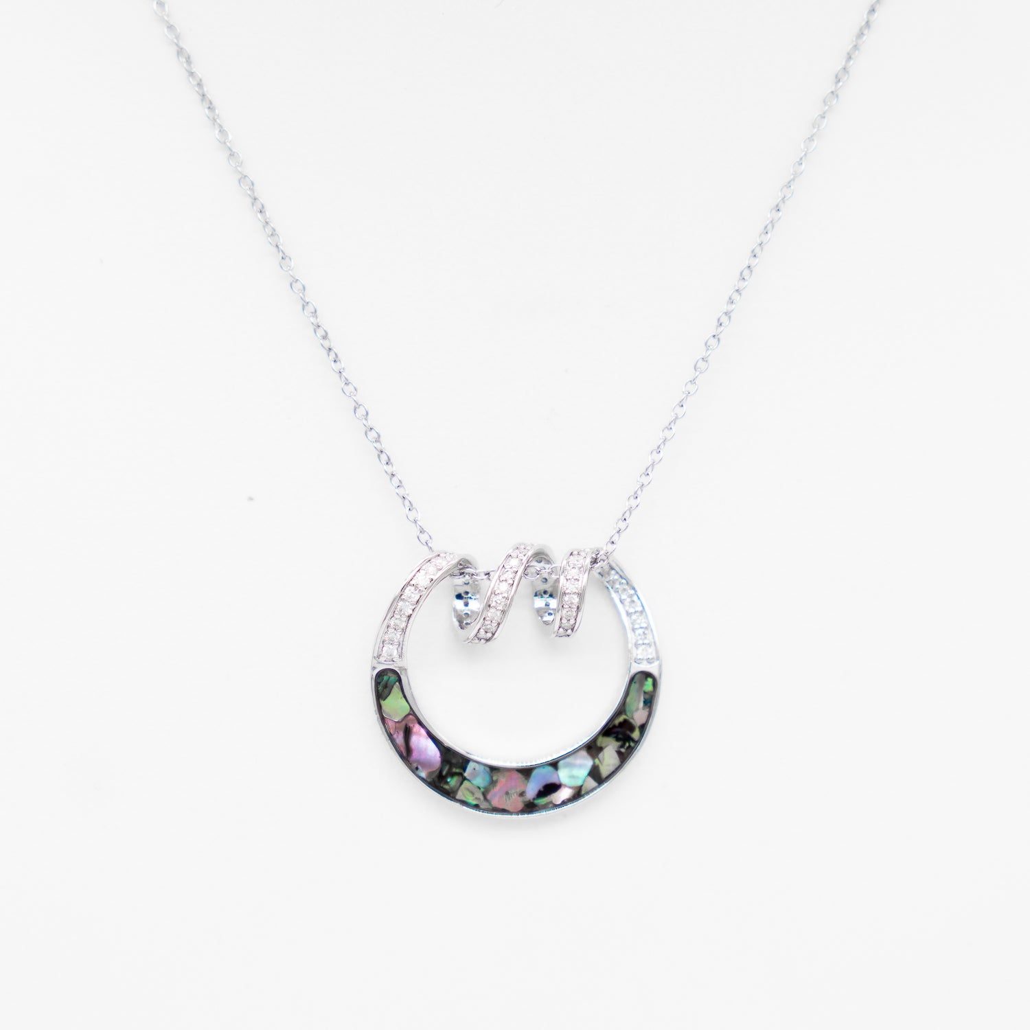 Dune Jewelry Diamonds and Abalone Shell Spindrift Necklace