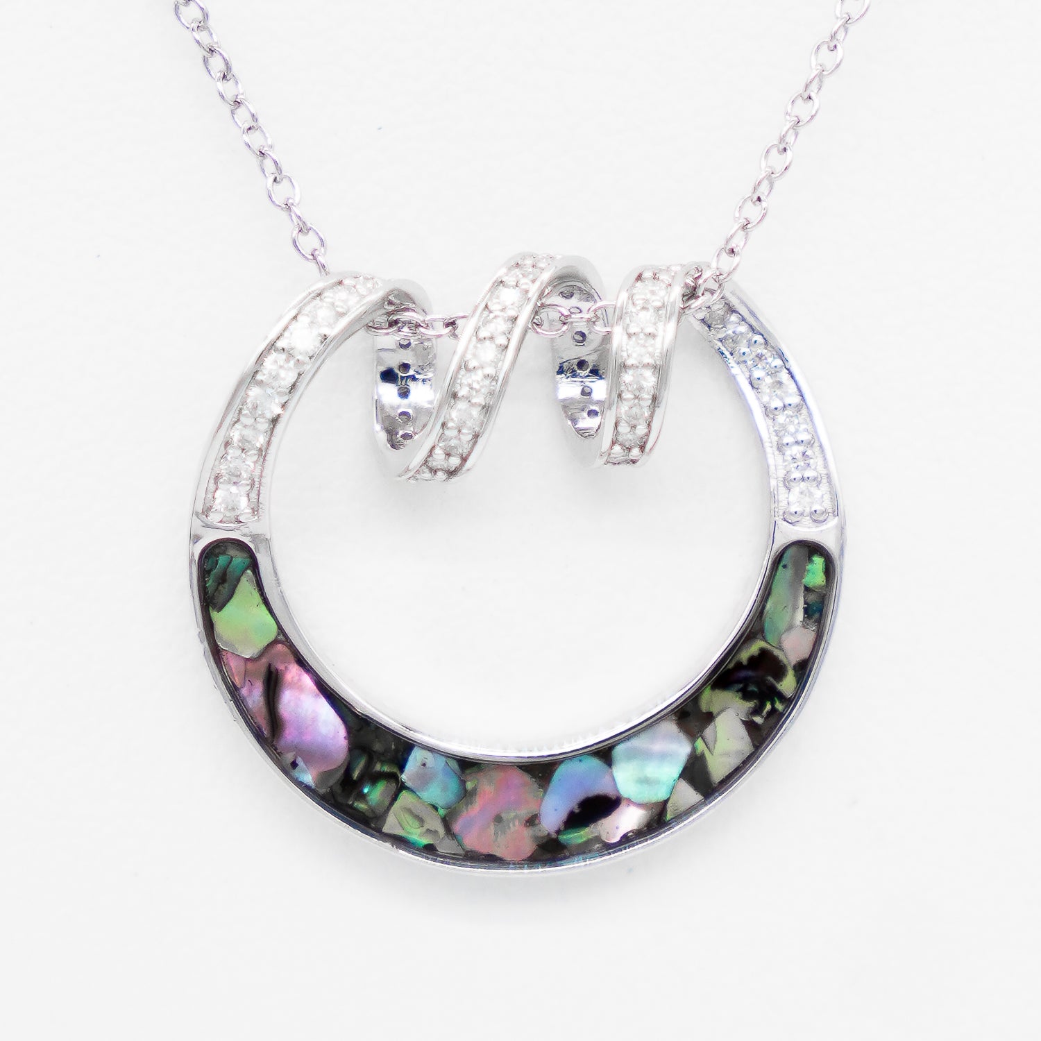 Dune Jewelry Diamonds and Abalone Shell Spindrift Necklace