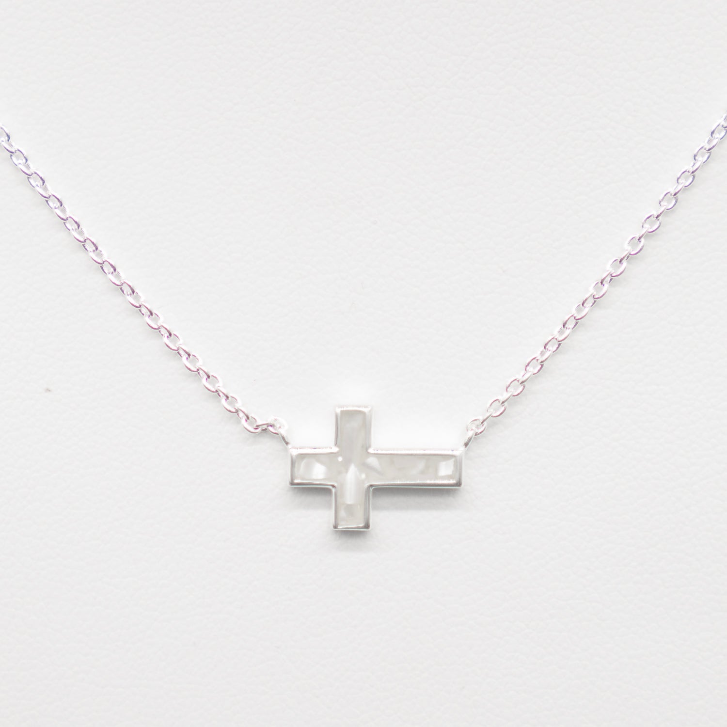 Dune Jewelry Stationary Cross .925 Sterling Silver Necklace