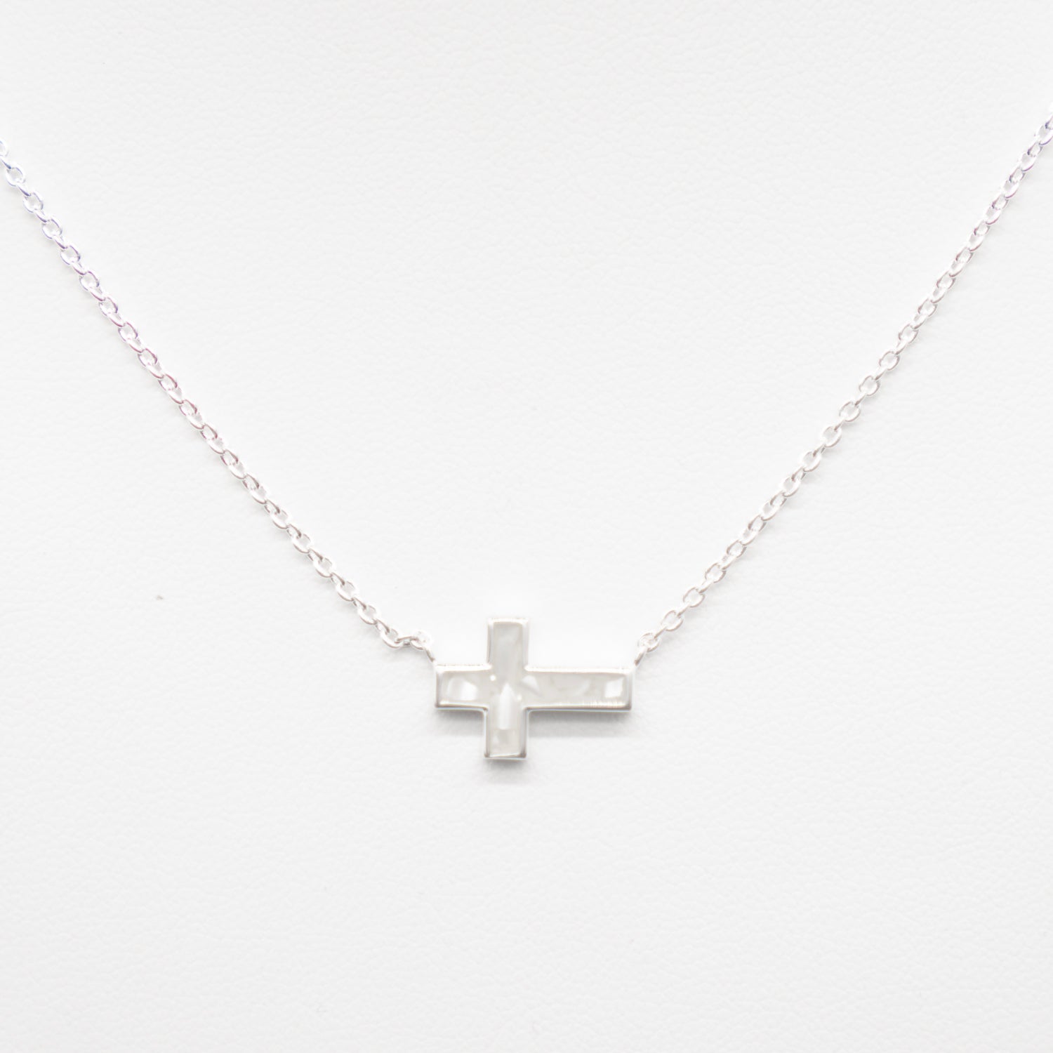 Dune Jewelry Stationary Cross .925 Sterling Silver Necklace