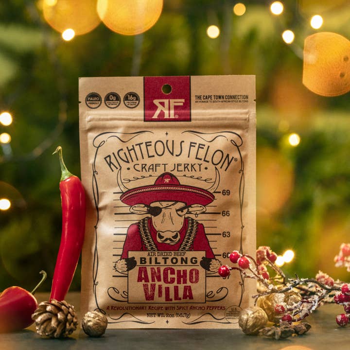 Righteous Felong Ancho Villa Biltong Jerky