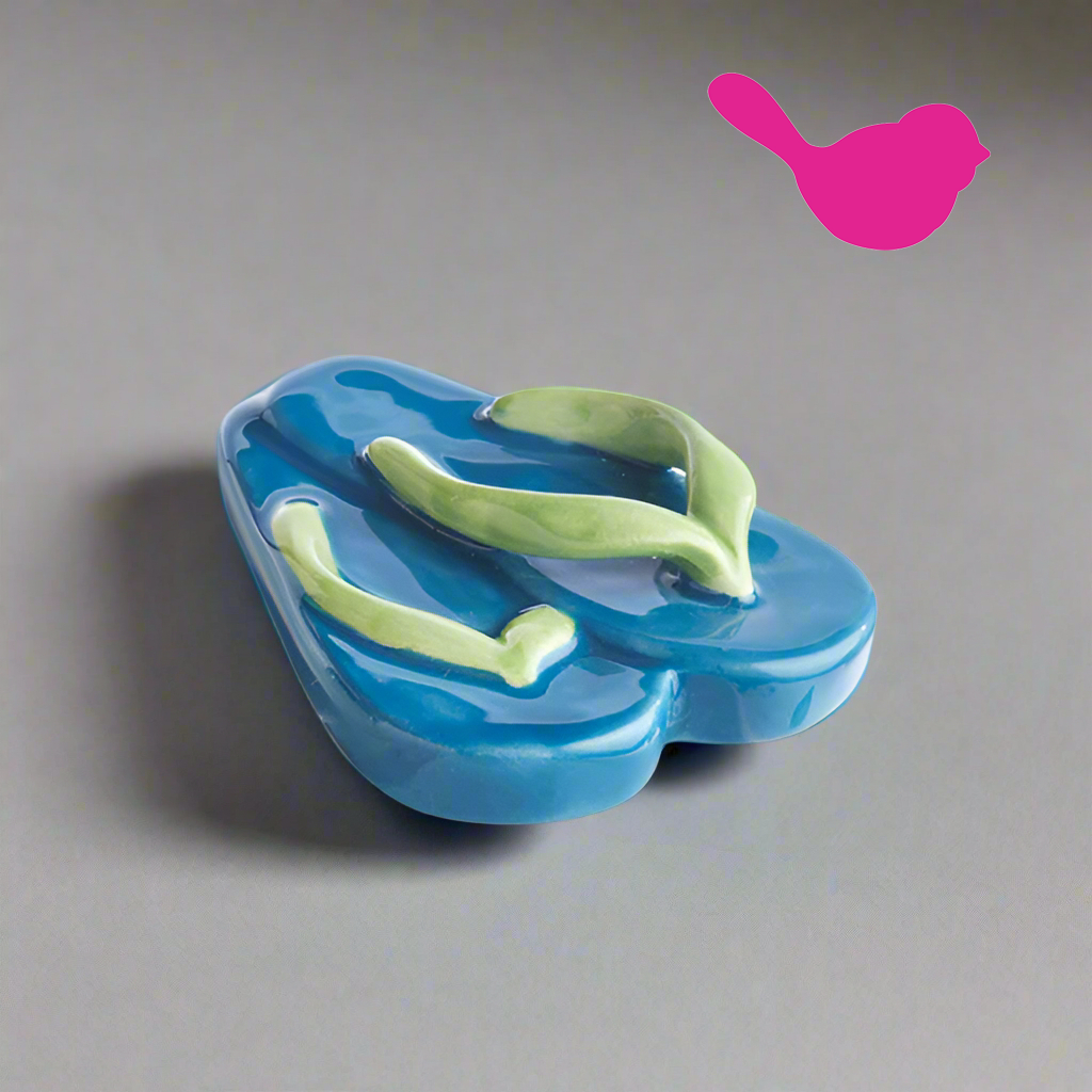 Nora Fleming Mini - Sunning and Funning Flip Flops