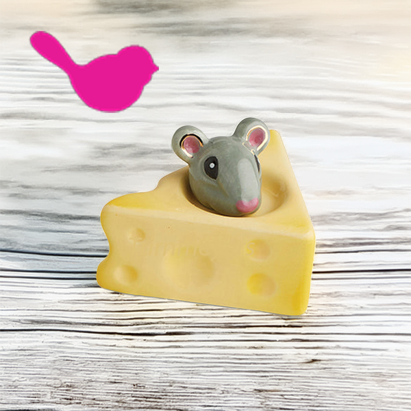 Nora Fleming Mini - Cheese, Please! Mouse and Cheese