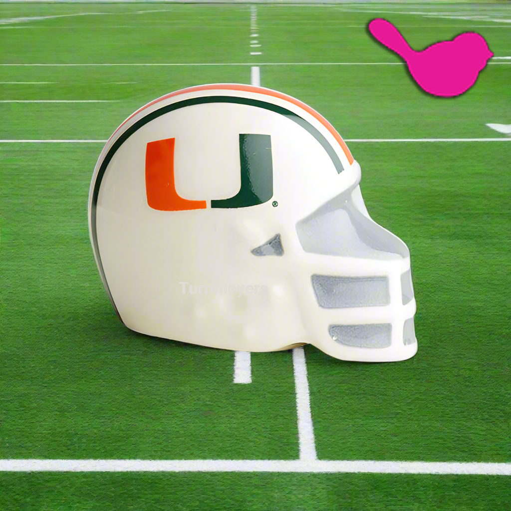 Nora Fleming Mini University of Miami Helmet