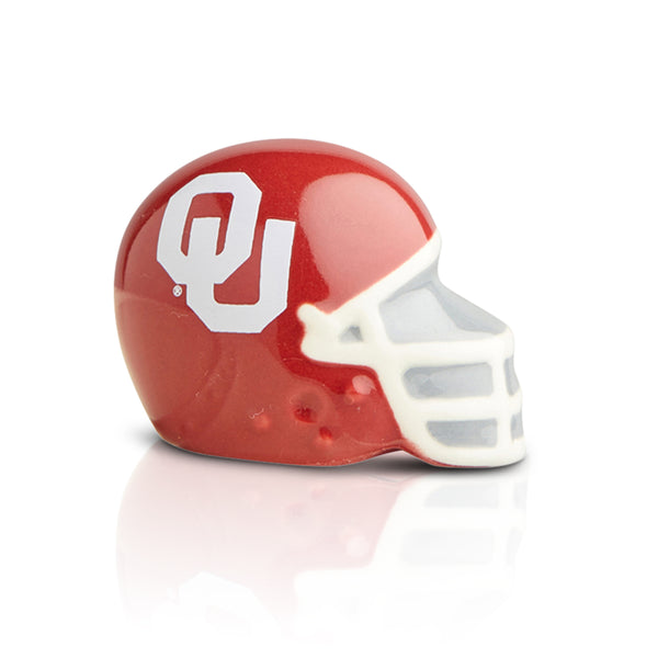 Nora Fleming Mini Oklahoma University Helmet