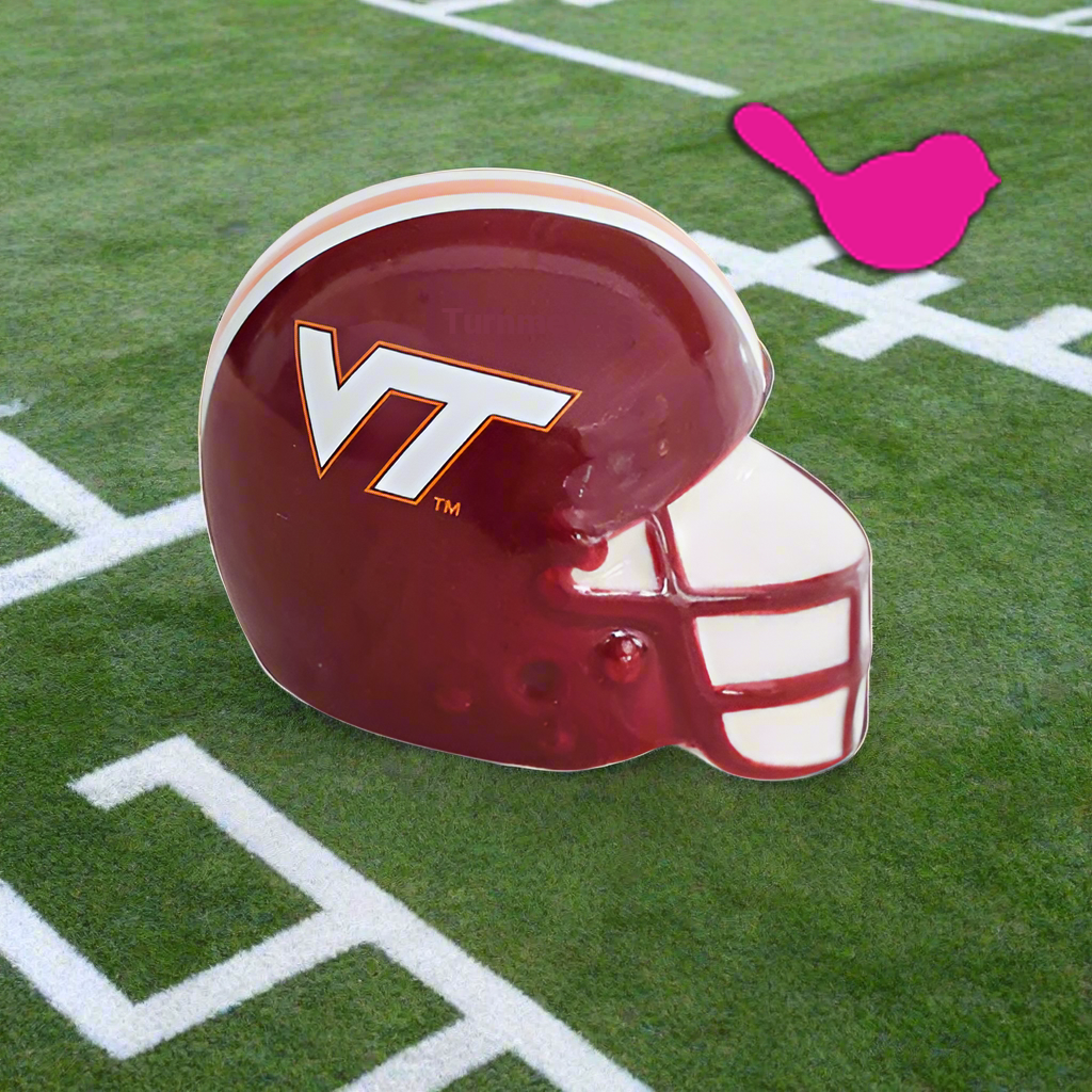 Nora Fleming Mini Virginia Tech Helmet