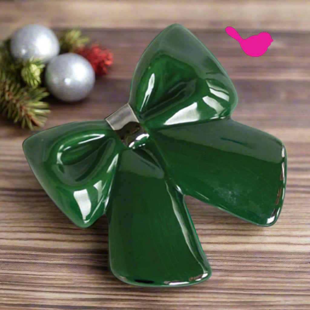 Nora Fleming Green Bow Mini Wrap It Up Gree