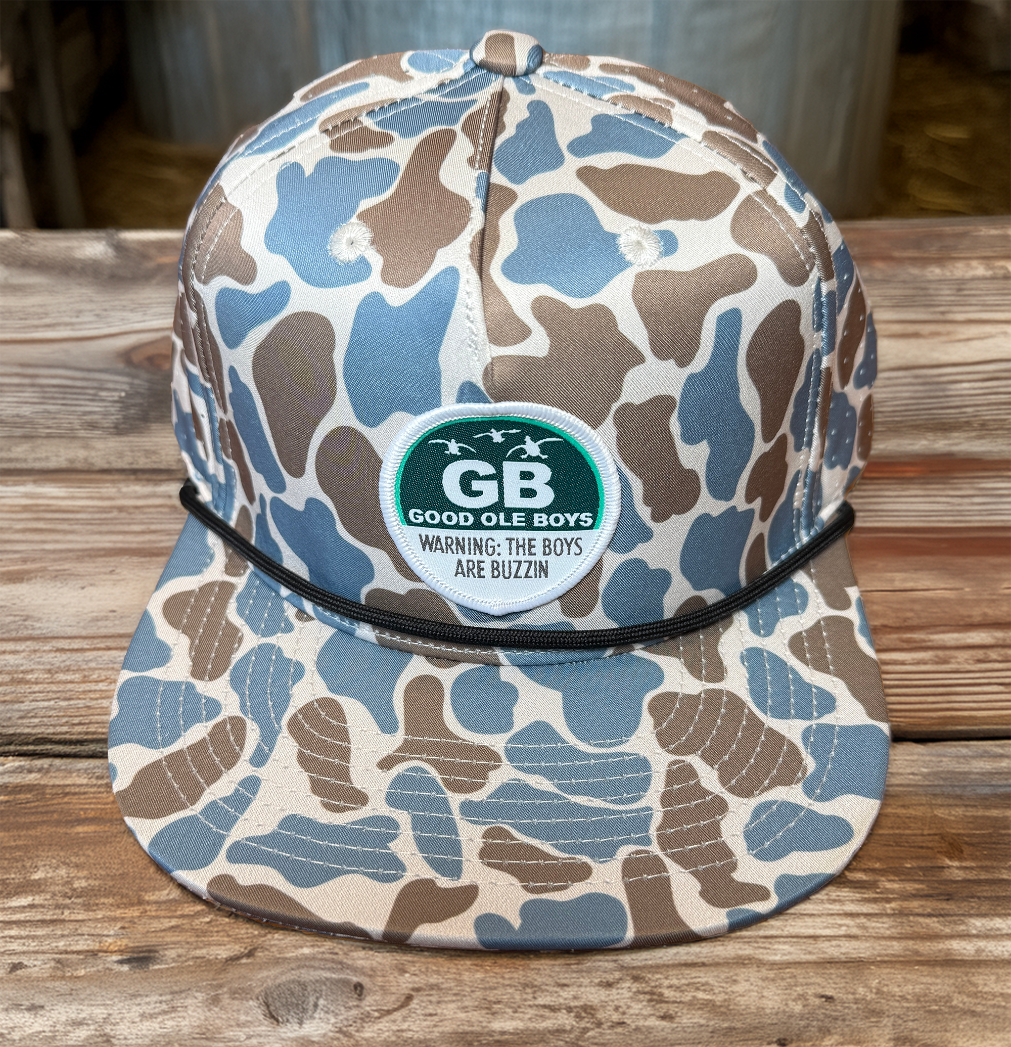 Good Ole Boys Can Logo Blue Camo Adjustable Snap Back Hat
