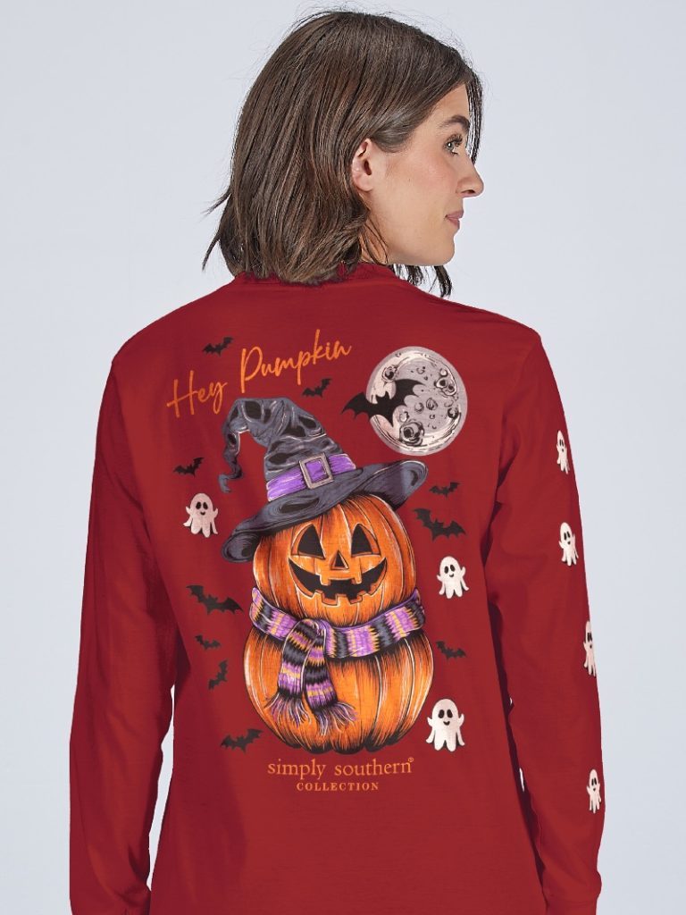 Simply Southern Hey Pumpkin Long Sleeve Graphic T-Shirt