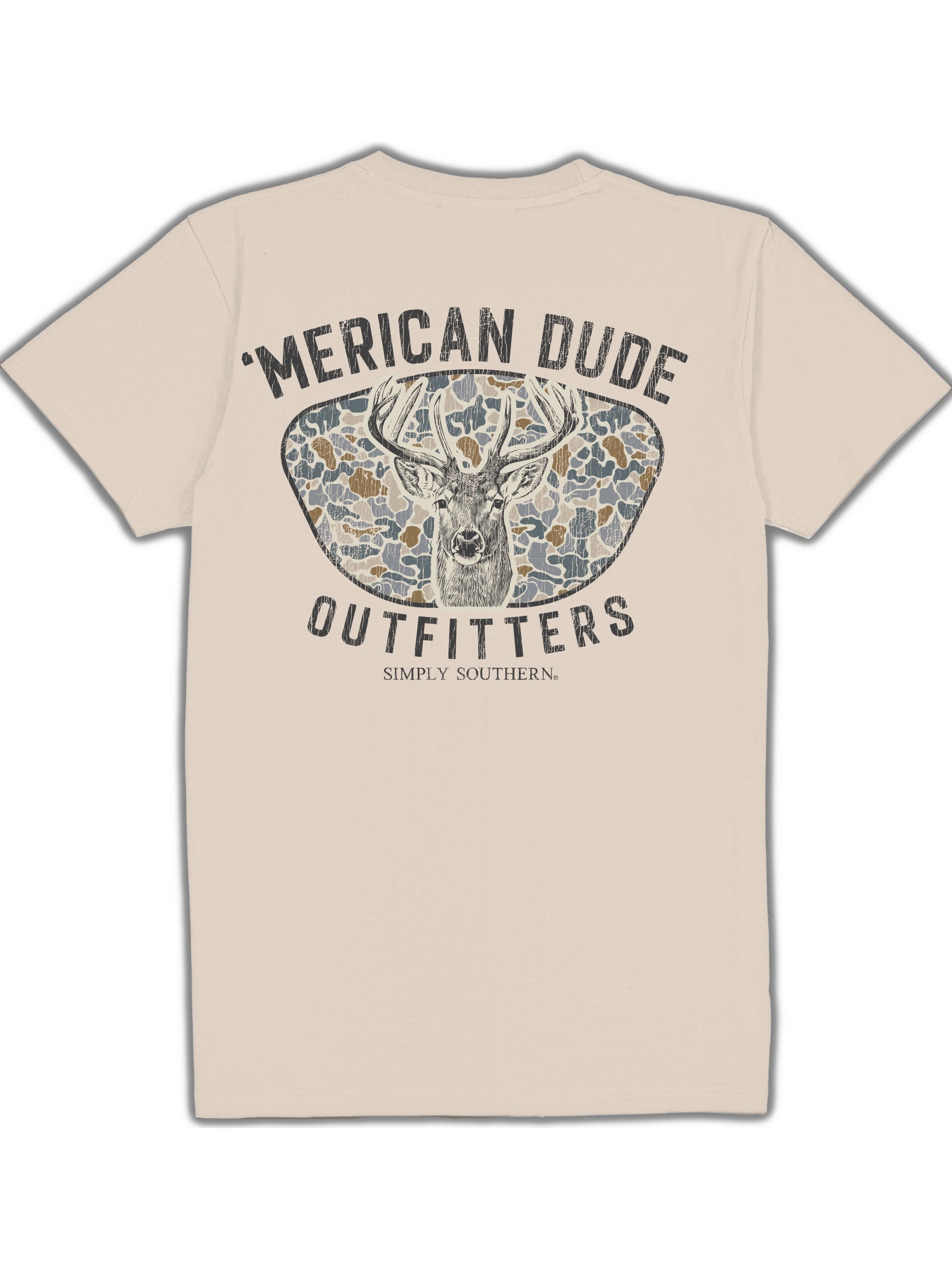New 2025 Simply Southern Deer Dude Camoflage Logo T-Shirt