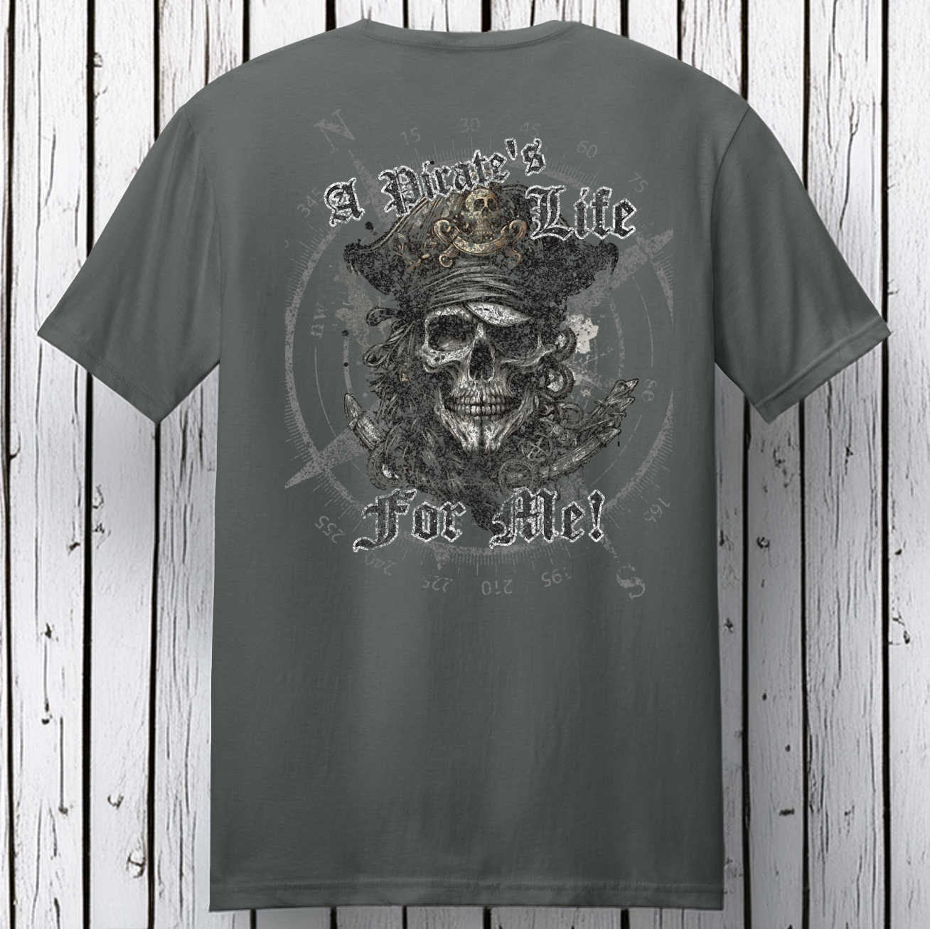 Pirate's Life For Me 100% Ring Spun Cotton Short Sleeve T-Shirt by Back Porch Apparel