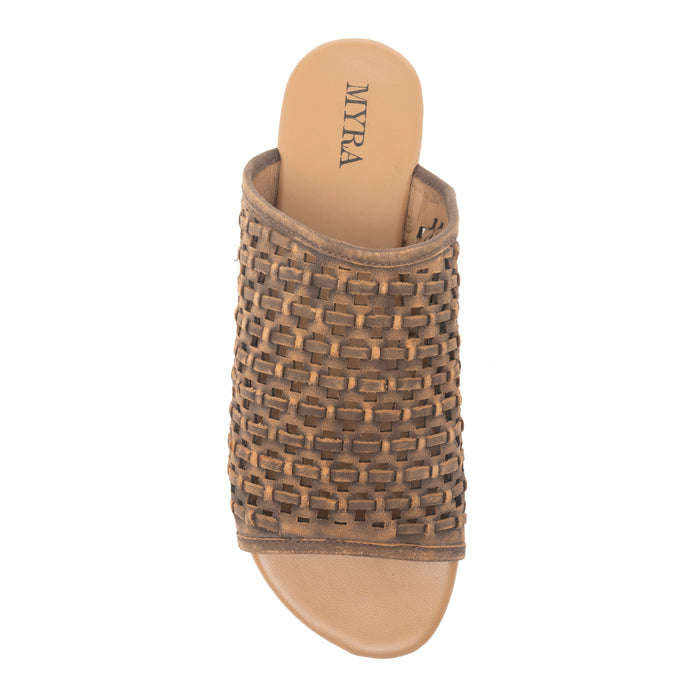 Myra Dawnlace Desert Curve Sandals in Dusty Beige