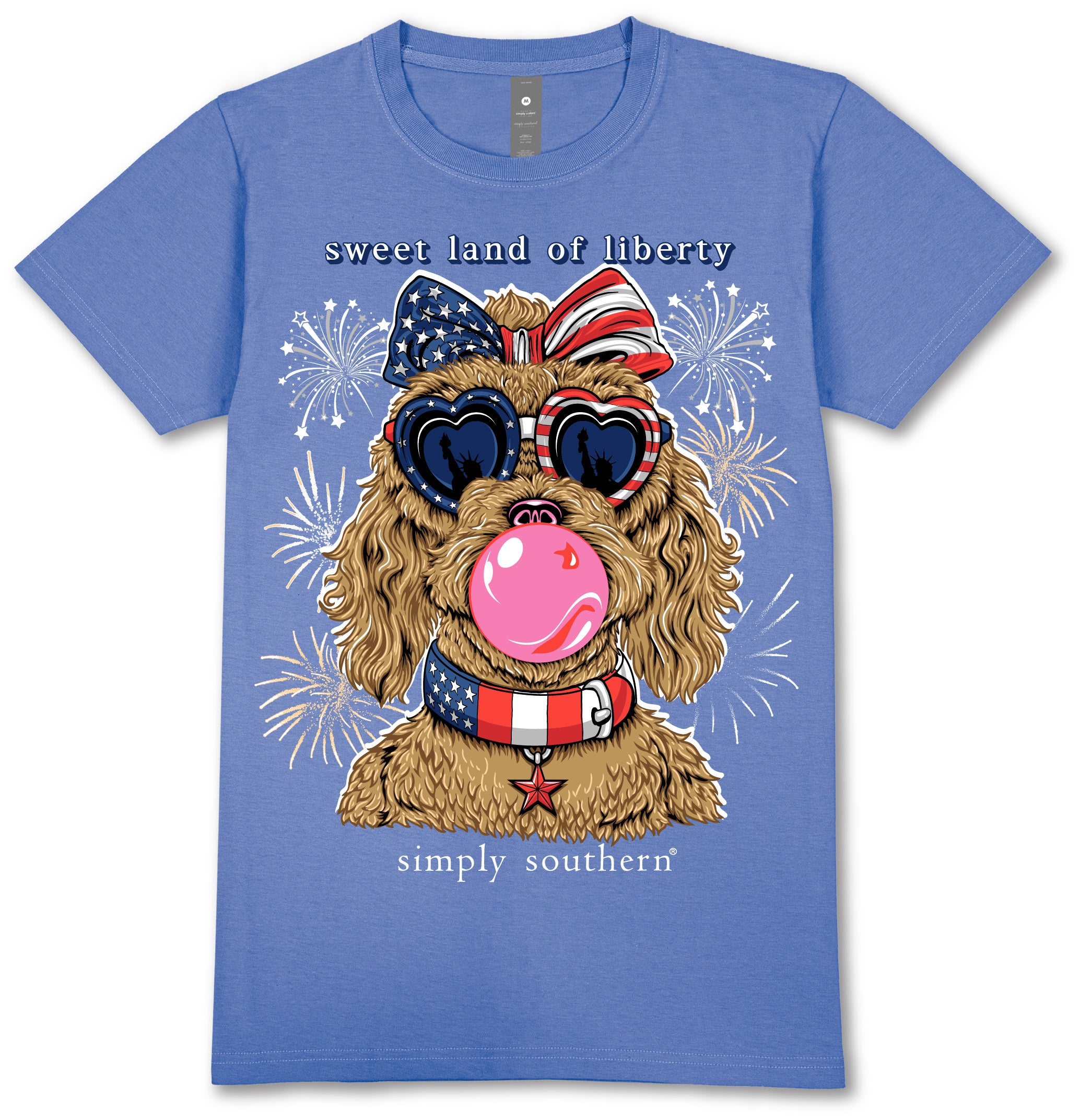 Simply Southern Women's T-Shirt Dog Liberty