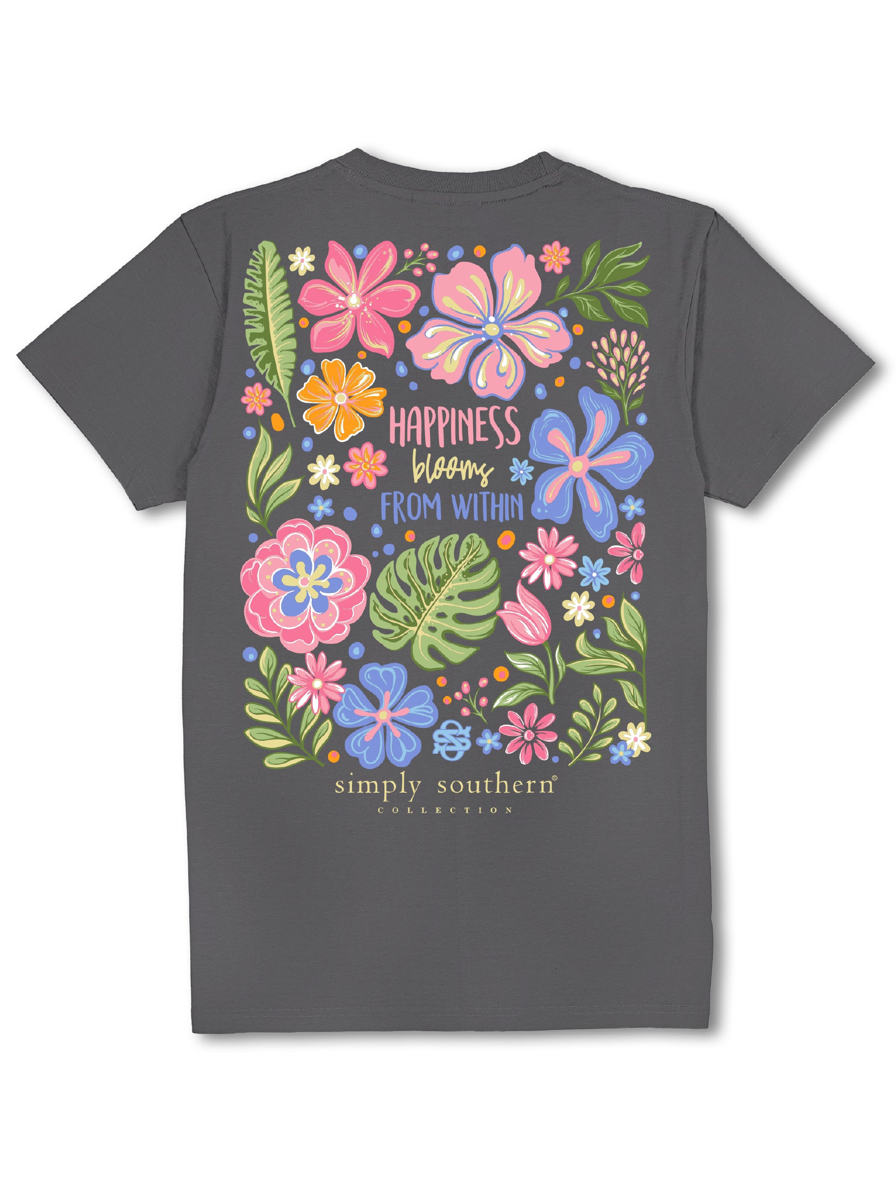 Simply Southern Happy Washed Short Sleeve Graphic T-Shirt