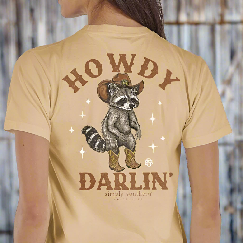 New 2025 Simply Southern Howdy Darlin Racoon County T-Shirt