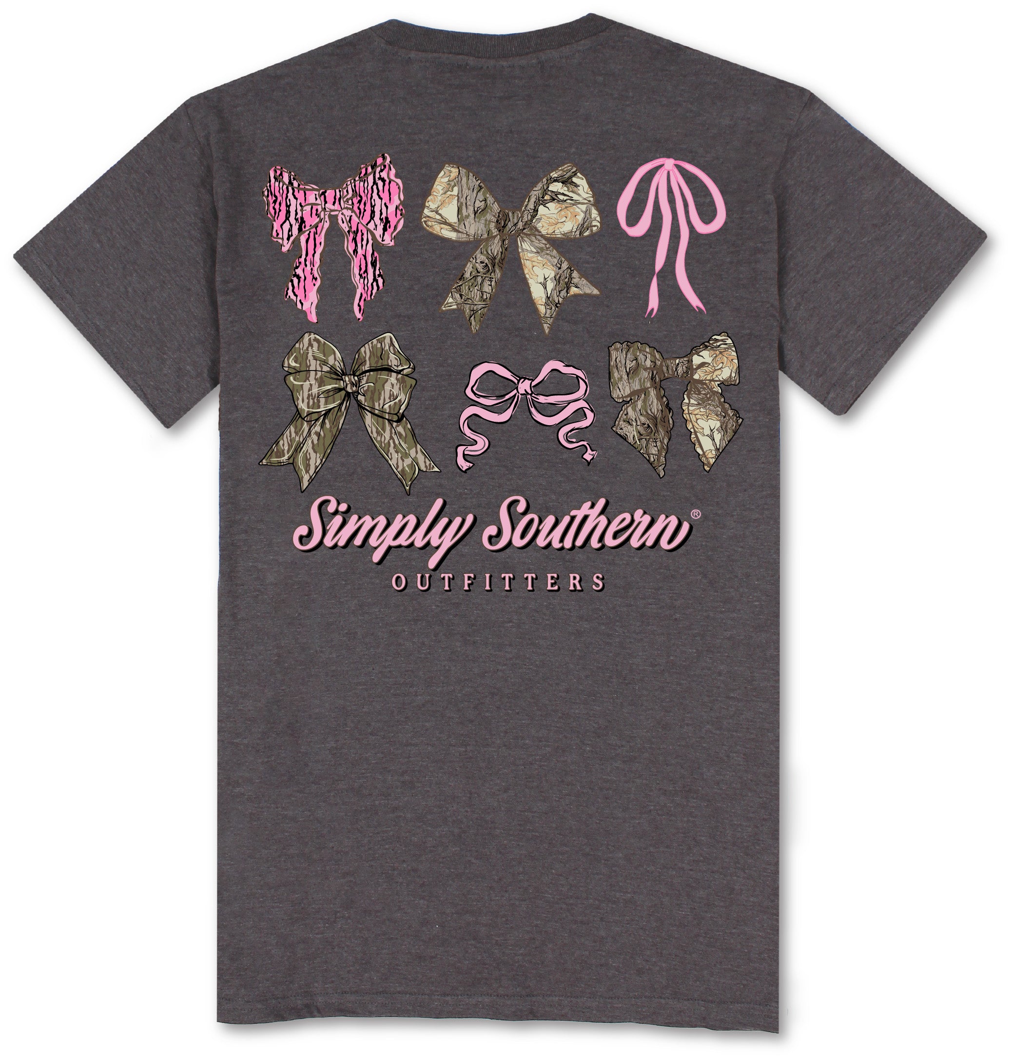 Simply Southern Women’s Multi Camo Bow Graphic Short Sleeve T-Shirt