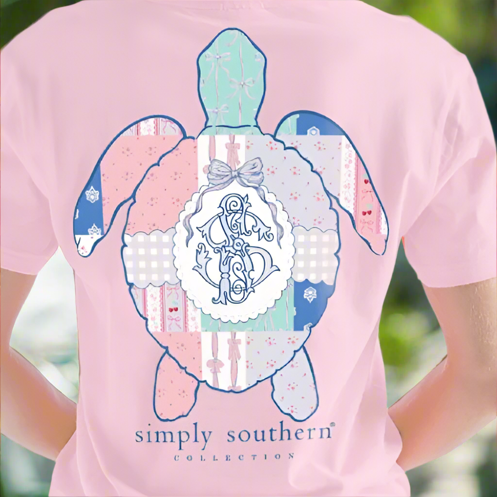 Simply Southern Quilted Turtle Tracking Short Sleeve Graphic T-Shirt