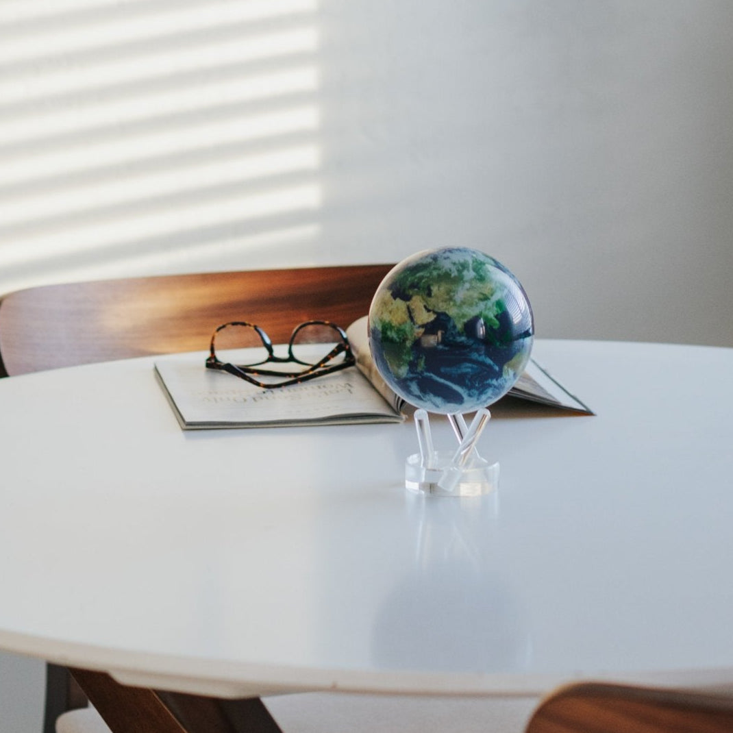 MOVA Earth With Clouds Solar Powered Spinning Globe