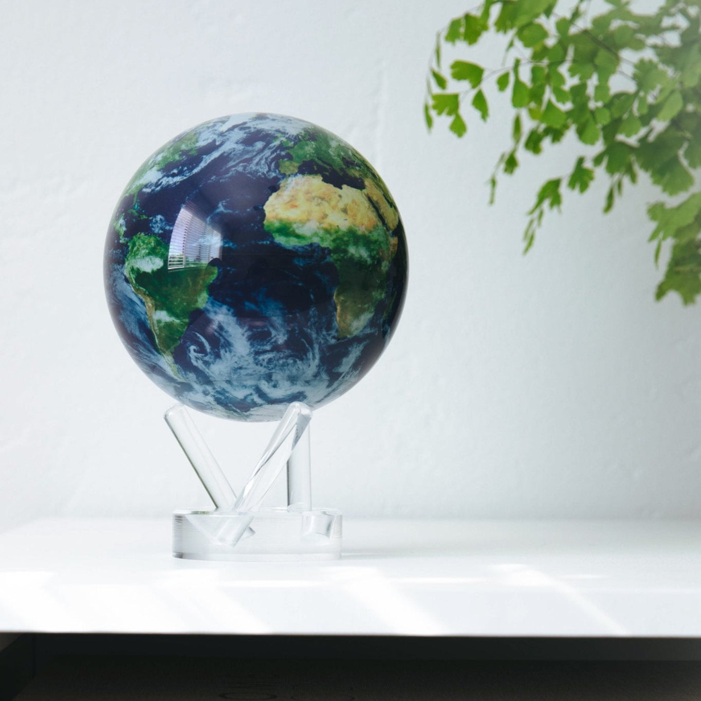 MOVA Earth With Clouds Solar Powered Spinning Globe
