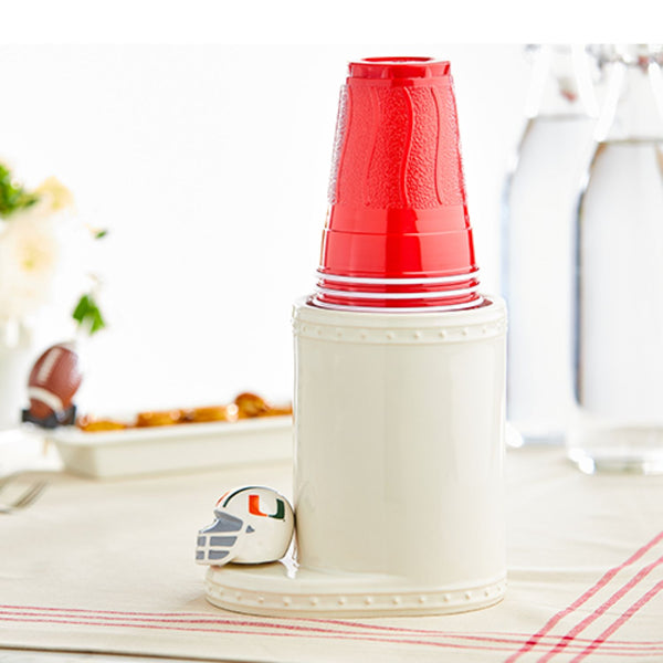 Nora Fleming Mini University of Miami Helmet