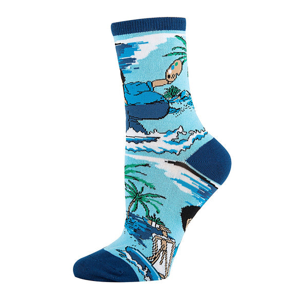 Oooh Yeah! Bob Ross Riding Waves Unisex Socks