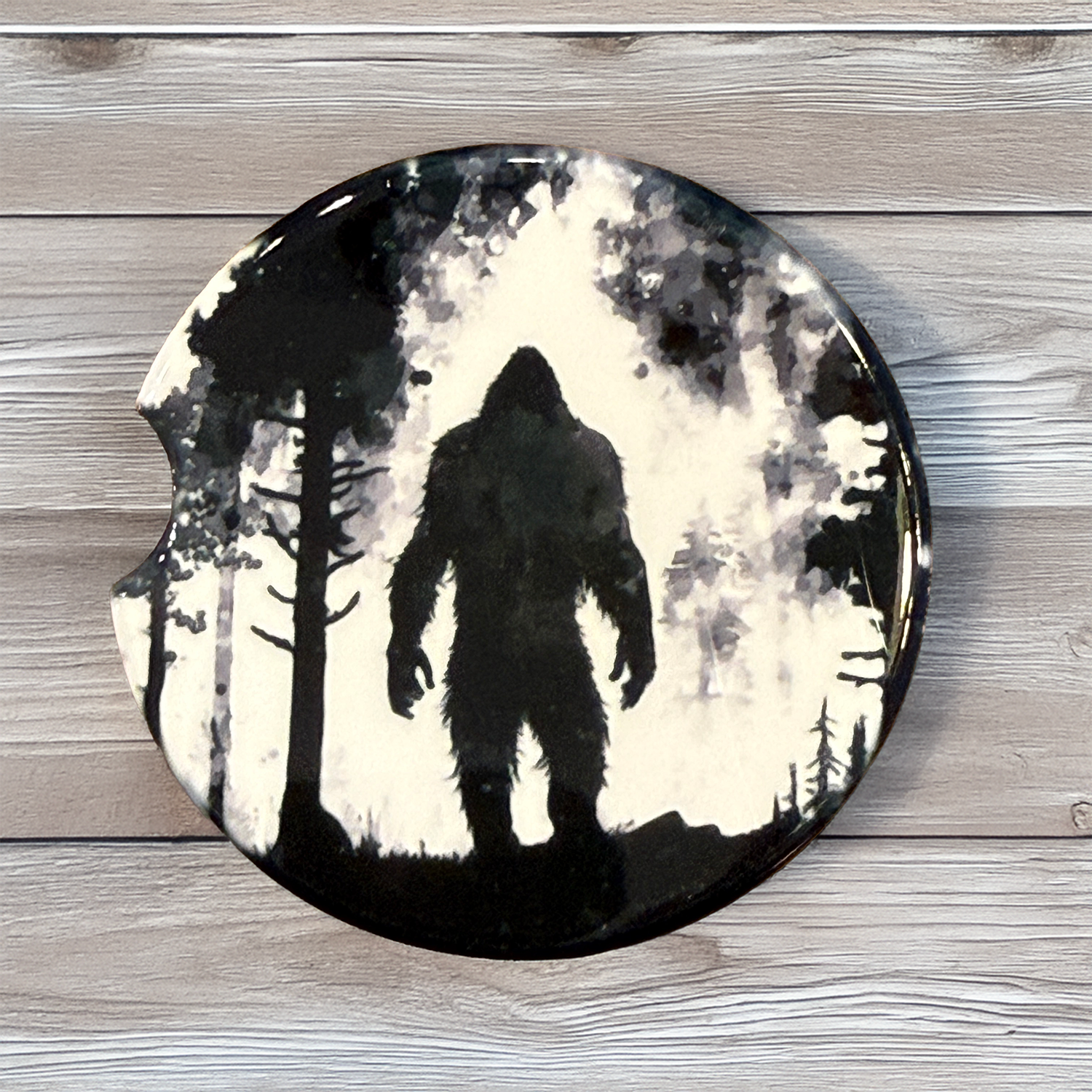 Bigfoot Ceramic Car Coaster