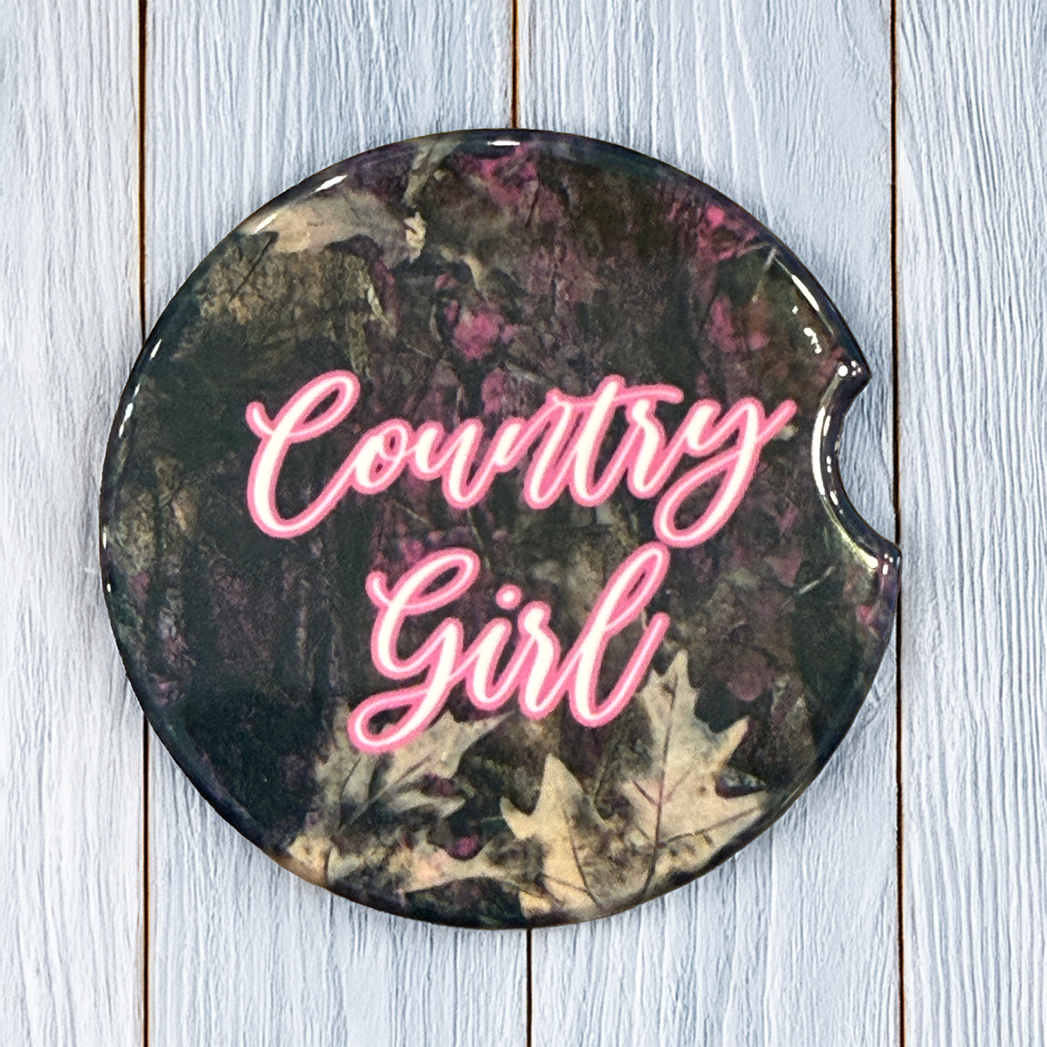 Country Girl Ceramic Car Coaster