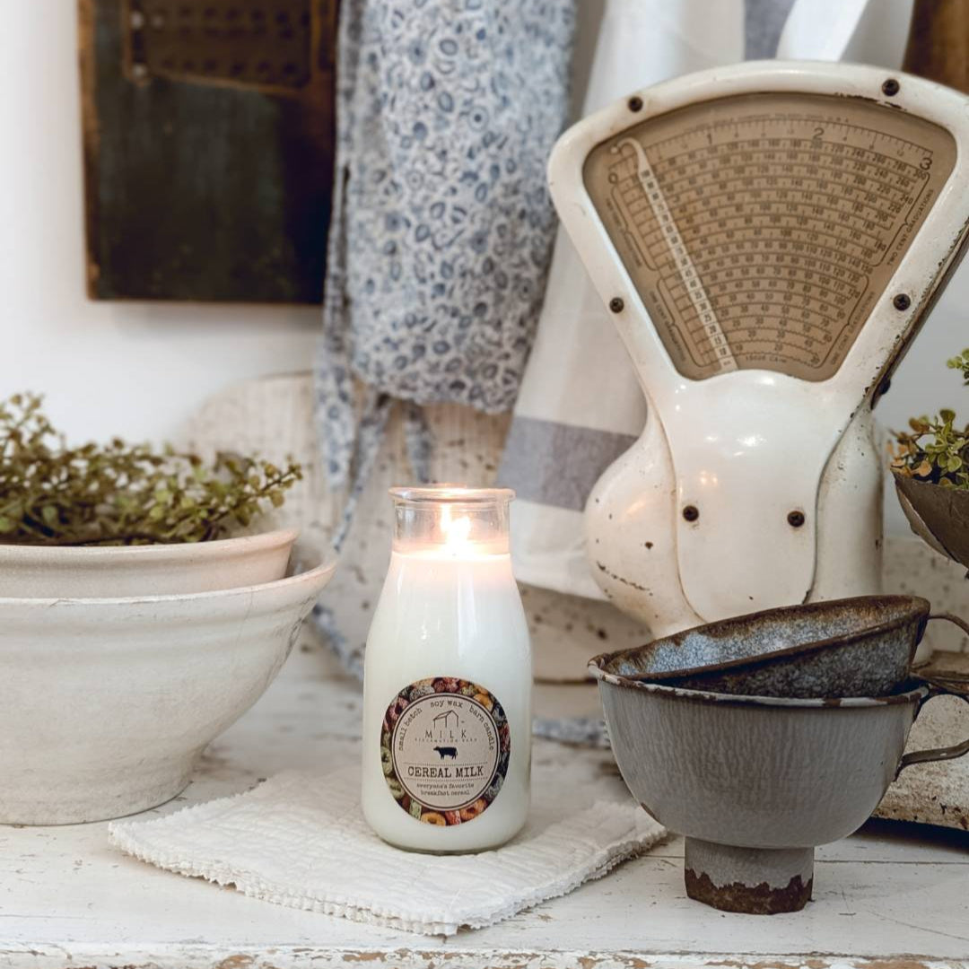 Milk Reclamation Barn Milk Bottle Soy Fragranced Jar Candles