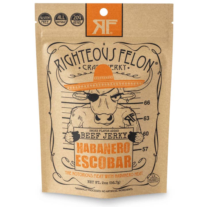 Righteous Felon Habanero Escobar Beef Jerky