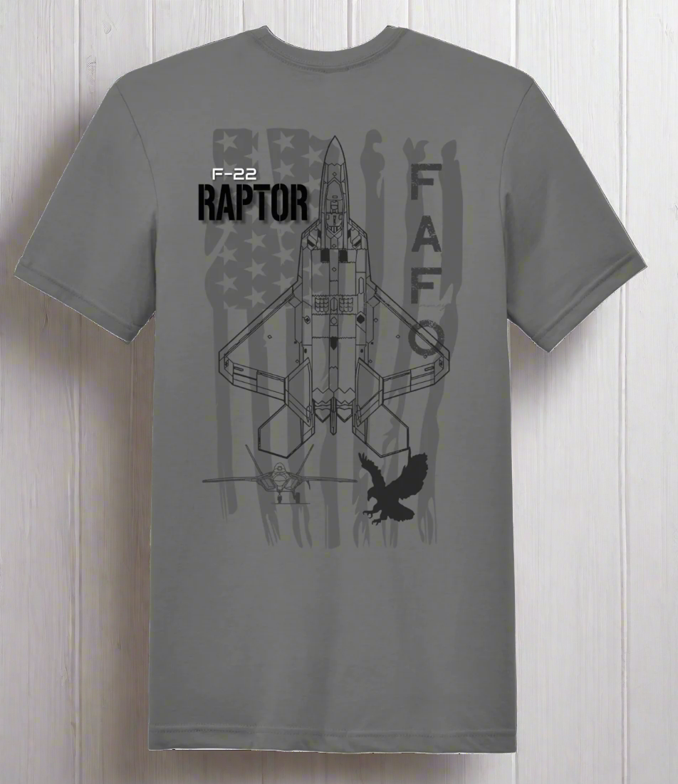 Back Porch Apparel USAF F-22 Short Sleeve T-Shirt