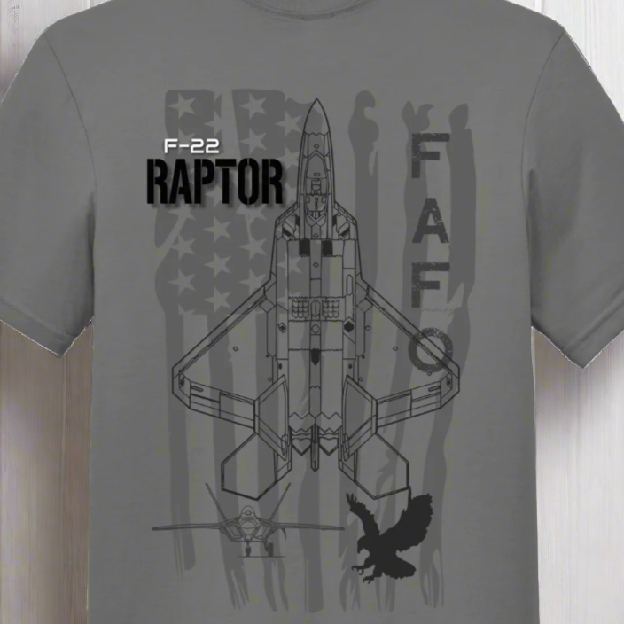 Back Porch Apparel USAF F-22 Short Sleeve T-Shirt