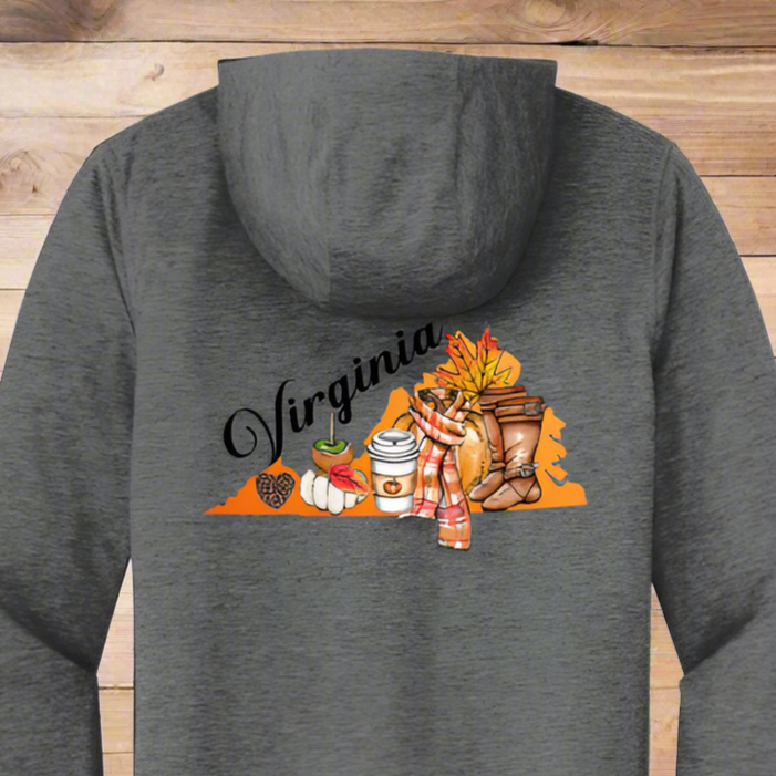 Back Porch Apparel Virginia Fall Lightweight Pullover Hoodie