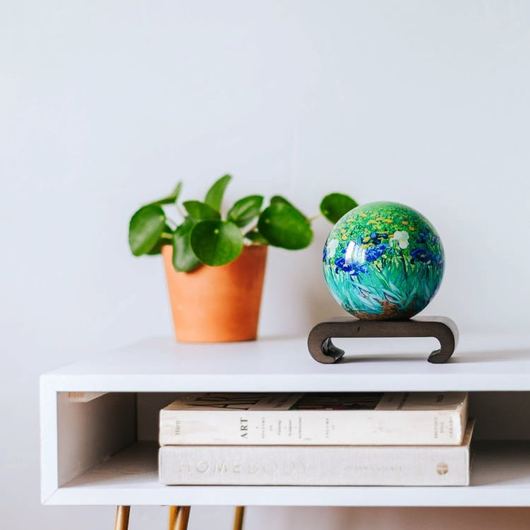 MOVA Van Gogh Irises Solar Powered Spinning Globe
