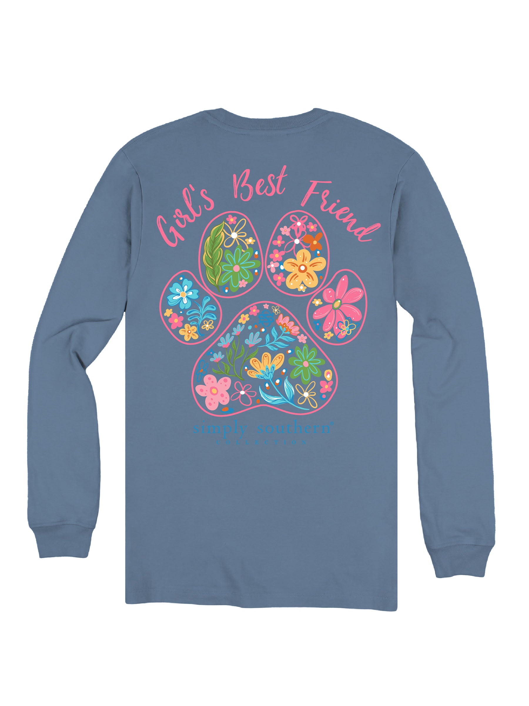 Simply Southern Friend Paw Print Long Sleeve Graphic T-Shirt