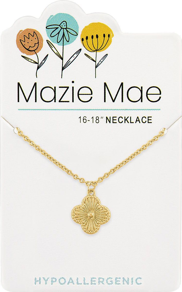 Mazie Mae Hypoallergenic Gold Quatrefoil Necklace