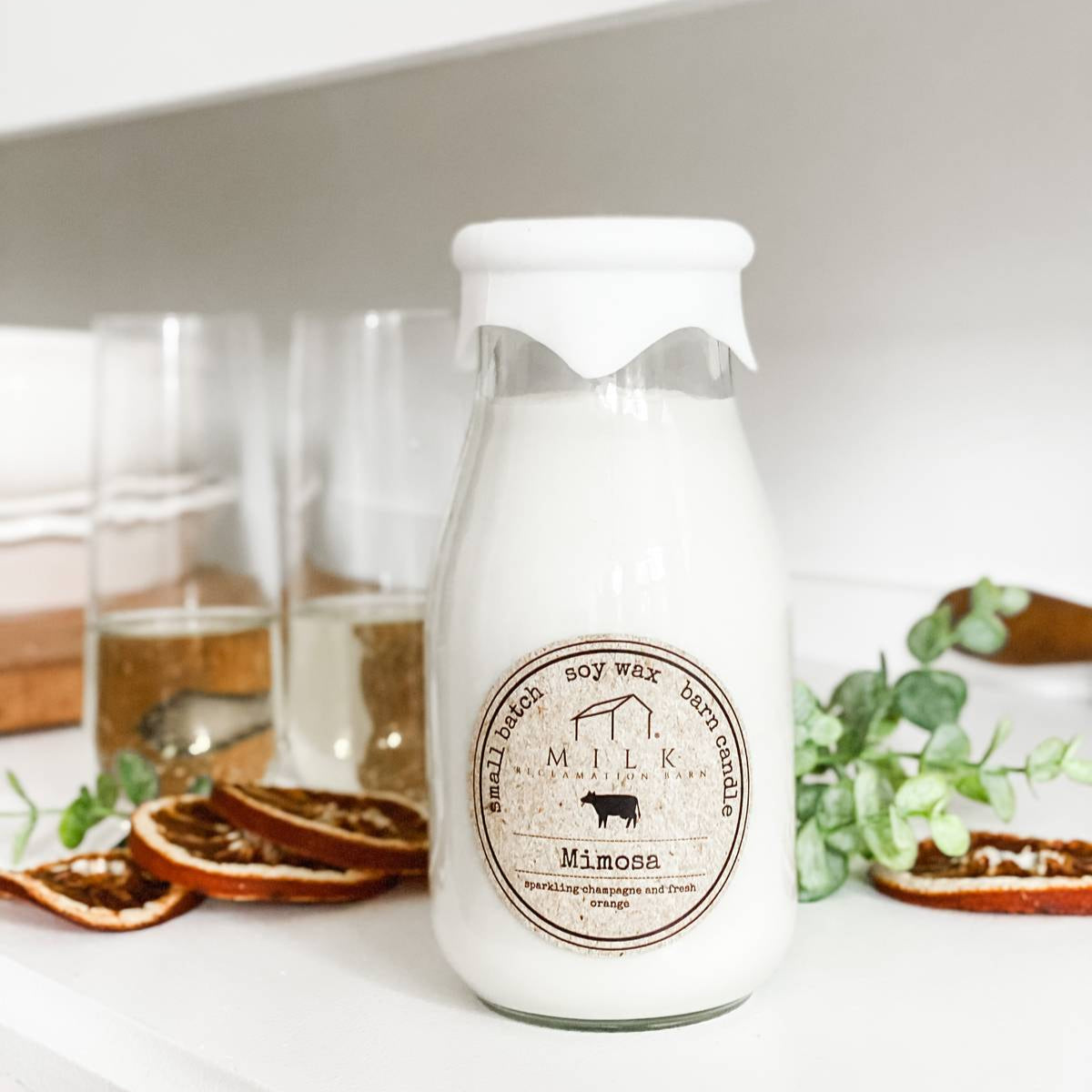 Milk Reclamation Barn Milk Bottle Soy Fragranced Jar Candles