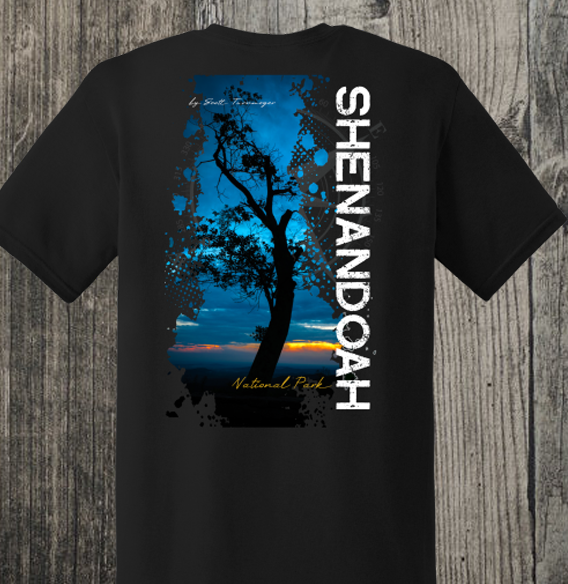 Scott Turnmeyer Shenandoah National Park Photography T-Shirt – 100% Ring-Spun Cotton